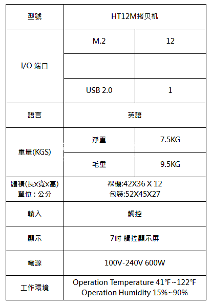 NVME+SATA-HT12M復(fù)制機(jī)